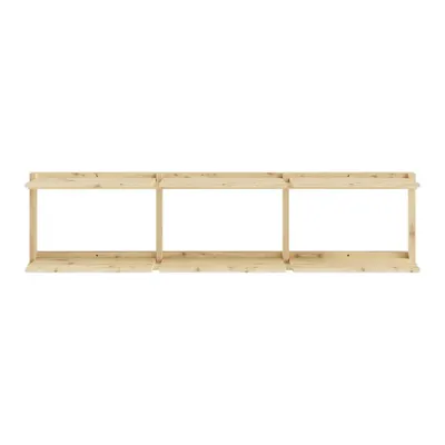 Bibliotecă de perete în culoare naturală din lemn de pin 192x47,5 cm Groove – Karup Design