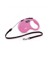 FLEXI New Classic lesa automata cu sir pentru caini, roz, marimea S, 5 m