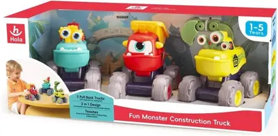 Set de jucării pentru copii Hola Toys – Monștri amuzanți, 3 bucăți