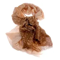 Esarfa eleganta cu imprimeu abstract maro