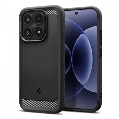 Husa pentru Xiaomi 17, Spigen, Rugged Armor, Neagra Mata ACS10458