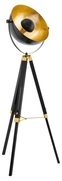 Lampă de podea Eglo – Covaleda, E27, negru/alama
