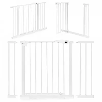 Poarta de siguranta 74-105 cm Ecotoys Alb