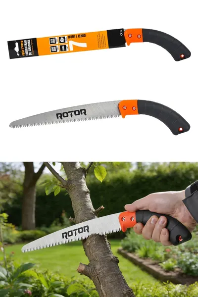 Fierăstrău manual 300 mm cu mâner cauciucat ROTOR