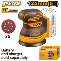 Slefuitor Orbital 20V 125mm CROSLI2002 – 8000-13000 rpm, Viteza Variabila, Talpa 125mm, Fara Acumulator si Incarcator