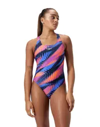Costum de baie Speedo Allover Digital Powerback pentru femei