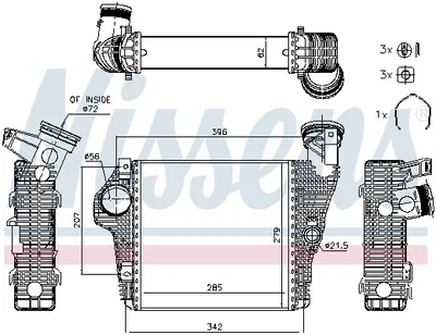 Intercooler potrivit PORSCHE MACAN 3.0 3.6 02.14
