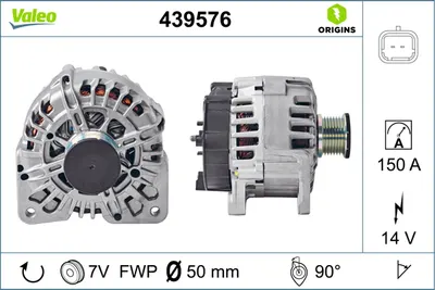 Alternator (14v, 150a) Potrivit Nissan Primastar; Opel Movano B, Vivaro A; Renault Espace Iv, Laguna Ii, Trafic Ii, Vel Satis 2.0-2.3d 03.01