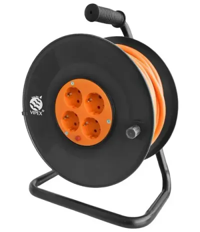 Prelungitor Vipex PS25-T20, 3X2.5MM, 4 prize, 20 m (Negru/Portocaliu)
