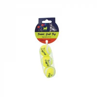 Set 3 mingi de tenis pentru pisici HipHop 4 cm