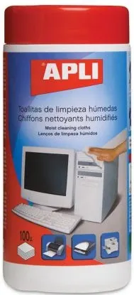 Servetele umede de curatare pentru tehnica de birou APLI - 100 bucati