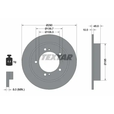 Disc frana TEXTAR 92237300