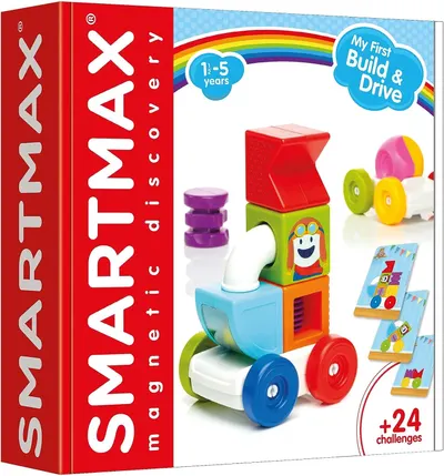 Constructor magnetic Smart Games Smartmax - Asamblați și conduceți, 8 piese