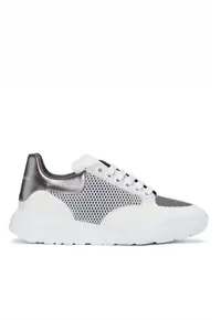 Sneakers barbati - Off-White Court Trainer - Alb/Negru/Argintiu