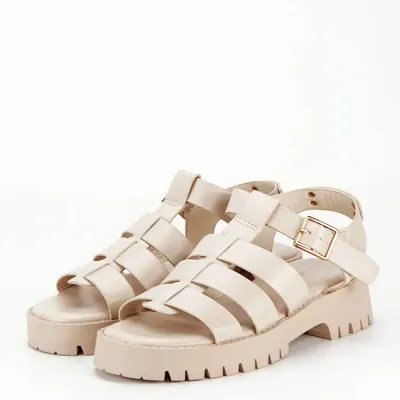 Sandale crem cu talpa groasa 5884 128