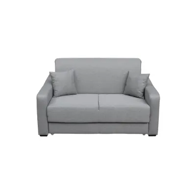 Canapea extensibila ASTI, 2 locuri, cu arcuri si lada depozitare, gri, 155x100x90 cm