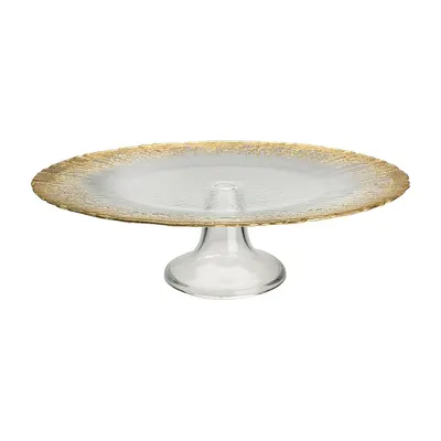 Platou cu picior GOLD BLUSH, 33 cm