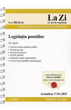 Legislatia pensiilor Act.17 ianuarie 2025 Ed.Spiralata