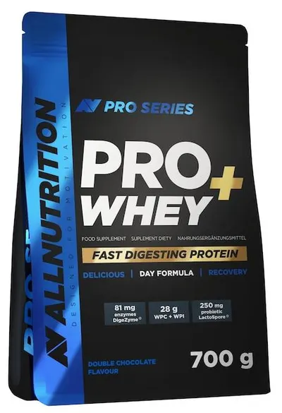 Pro Whey+, ciocolată dublă, 700 g, AllNutrition