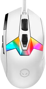 Mouse de gaming Lorgar - MSP80, optic, alba
