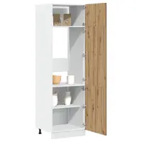 vidaXL Dulap pentru frigider “Lyon”, Stejar artizanal, 60x57x207 cm