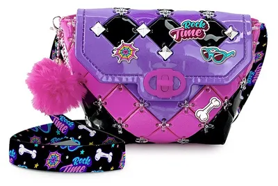 Set creativ Kidz World Studio Bags - Geantă casual DIY, violet