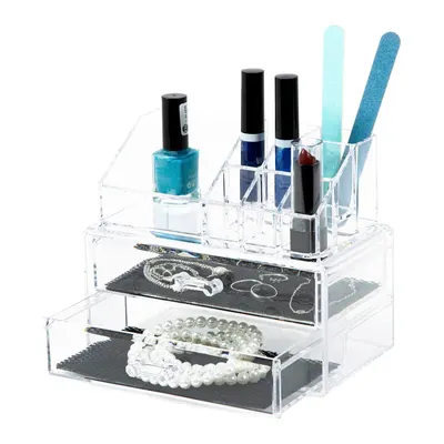 Organizator de baie pentru cosmetice din plastic – Compactor