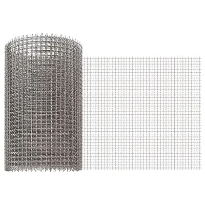 vidaXL Ecran din plasă 20 x 200 cm 3 Mesh Oțel Inoxidabil 201 Argintiu