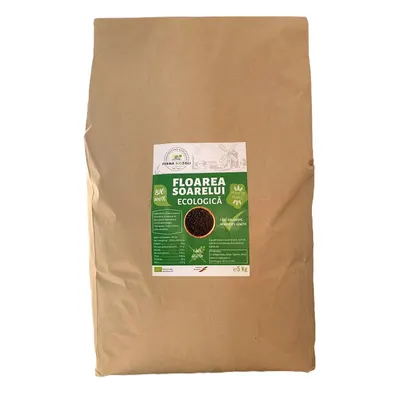 Seminte de floarea soarelui nedecorticata, bio, 5kg, Ferma BioZoli