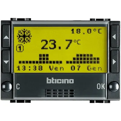 Cronotermostat 3M Bticino Living Light L4451, antracit