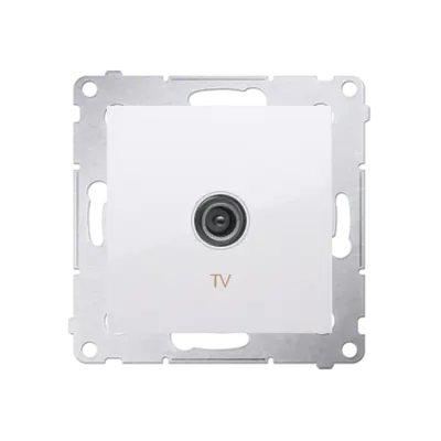 Priza TV, de capat pentru instalatii individuale, alb