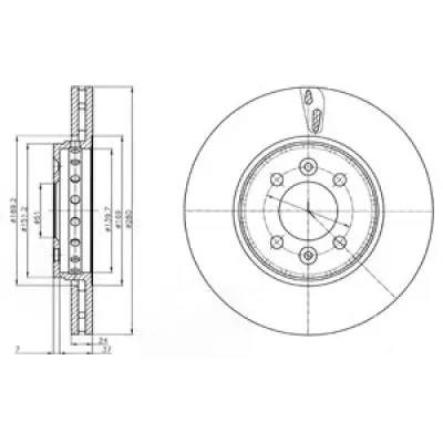 Disc frana DELPHI BG4536C