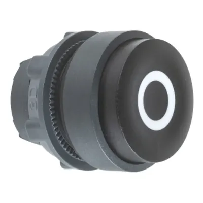 Cap Buton Aparent Negru Ø22 cu Revenire O