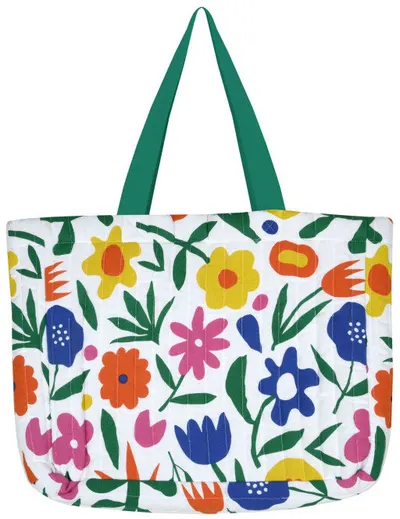 Geantă de plajă/piață STOF - Petalya Multicolor, 44 x 35 x 10 cm