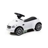 Vehicul ride-on, BabyTrold, Model Mercedes, Claxon pe volan, 18 luni+, Sustine 25 kg, 67x29x37 cm, Alb