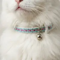 Zgardă cu clopoțel, pentru pisici, colecția Cats, 30 cm, culoarea turcoaz