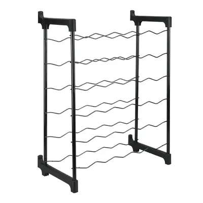 Suport de vin din metal gri pentru 30 de sticle Chianti - Metaltex