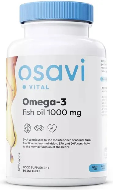 Omega-3 Fish Oil, 1000 mg, 60 capsule gel, Osavi