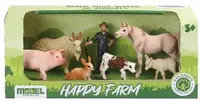 Set de figuri Cypress - Happy Farm, animale domestice cu fermierul