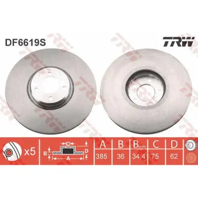 Disc frana TRW DF6619S