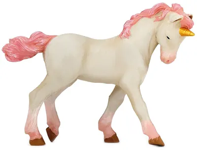 Figurina Papo The Enchanted World – Unicorn cu o coama roz