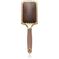 Olivia Garden Rectangular Paddle perie pentru par usor de pieptanat Gold&Brown 1 buc
