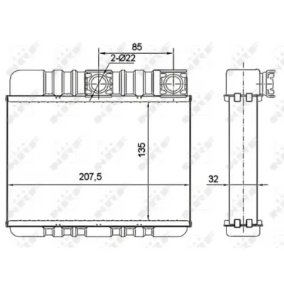Schimbator caldura, incalzire habitaclu NRF 54277