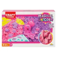 Set nisip creativ, Crafy, Unicorn, 7 piese, 200 g