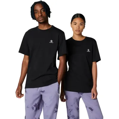 Tricou unisex Converse Go-To Embroidered Star Chevron, Negru