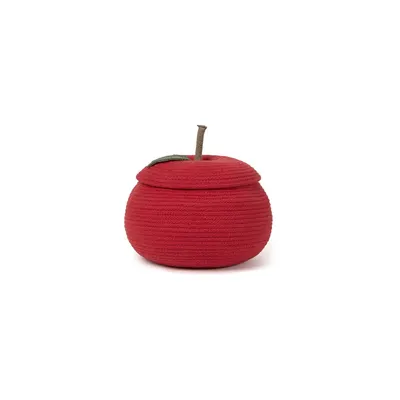 Coș de jucării pentru copii roșu din material textil ø 28x20 cm Apple – Lorena Canals