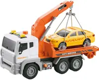 Jucărie Felyx Toys - City Service, camion cu macara și mașină