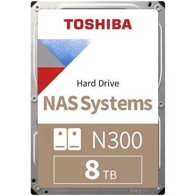 Hdd Nas Toshiba N300 8tb Cmr, 3.5'', 512mb, 7200rpm, Sata, Tbw: 180