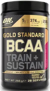 Gold Standard BCAA Train + Sustain, piersici și fructul pasiunii, 266 g, Optimum Nutrition