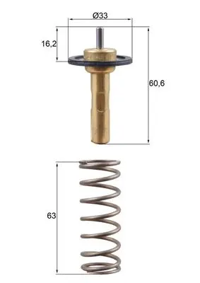 Termostat lichid racire (90 C) potrivit VOLVO C30, C70 II, S40 II, S60 II, S80 II, V40, V50, V60 I, V70 III, V70 III KOMBI, XC60 I, XC70 II 2.0-2.4DH 08.07-07.18